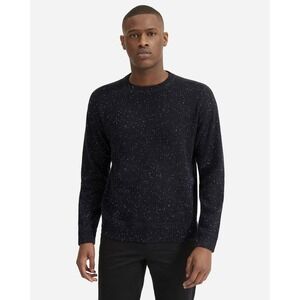 Everlane Mens Cashmere Crew‎ Neck Sweater Speckled Navy Blue XS
